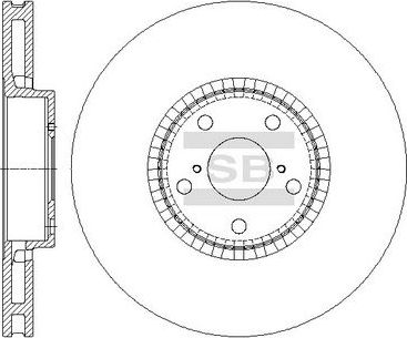 Тормозной диск Sangsin Hi-Q. Артикул SD4068