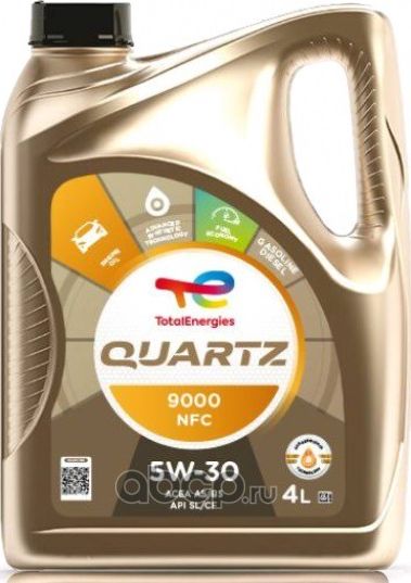 Масло моторное QUARTZ 9000 FUTURE NFC 5W30 синтетическое 4л (Total). Артикул 213836