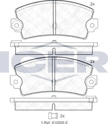 Тормозные колодки Icer для Alpine A610 1991-1995. Артикул 180098