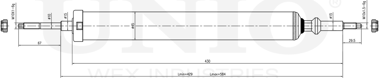 Амортизатор подвески (Unio). Артикул SAB-10759