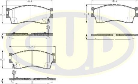 Тормозные колодки G.U.D.. Артикул GBP880179
