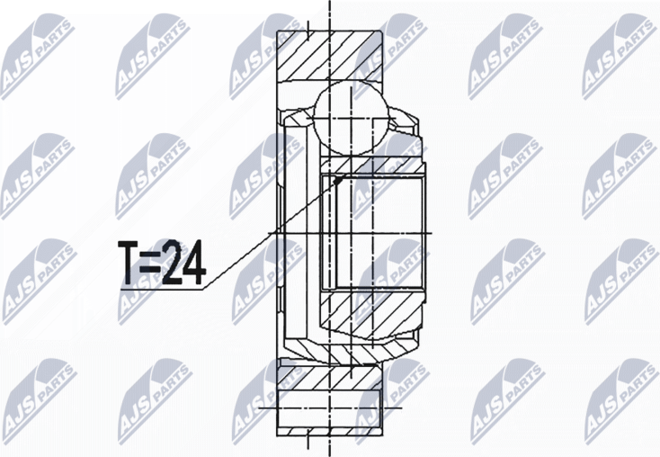 Шрус внутренний (граната) NTY. Артикул NPW-BM-088