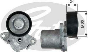 Натяжной ролик (натяжитель) приводного поликлинового ремня Gates DriveAlign® для Audi Q8 I 2019-2025. Артикул T39272