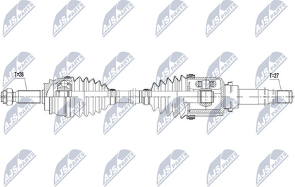 Полуось (привод в сборе, приводной вал) NTY. Артикул NPW-CH-064