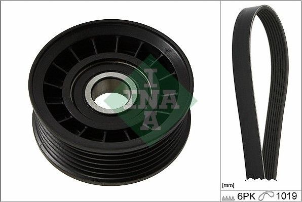 Приводной ремень поликлиновой с роликами (комплект) Ina. Артикул 529 0232 10