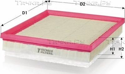 Воздушный фильтр  Tecneco Filters. Артикул AR2080PMS
