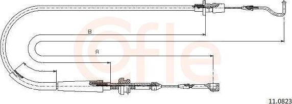 Трос газа Cofle. Артикул 11.0823