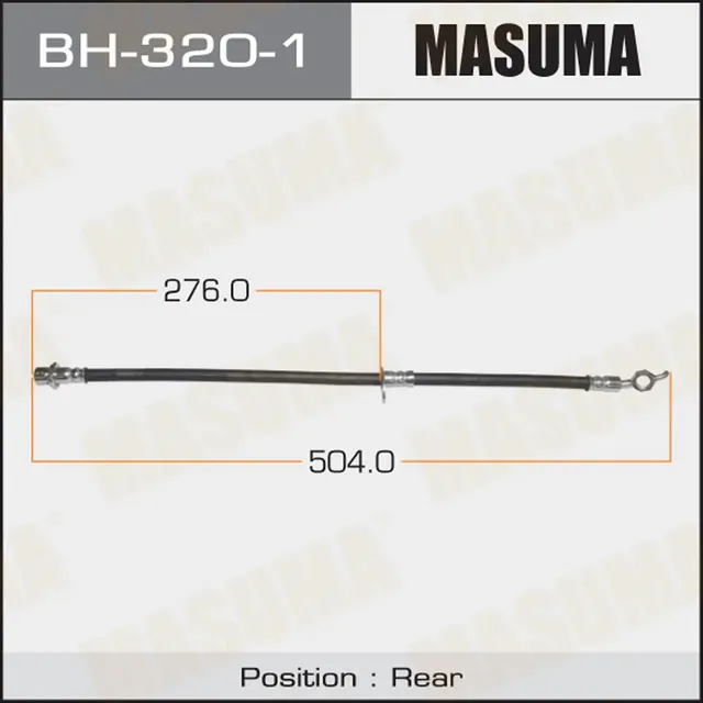 BH-320-1 Шланг тормозной (Masuma). Артикул BH3201