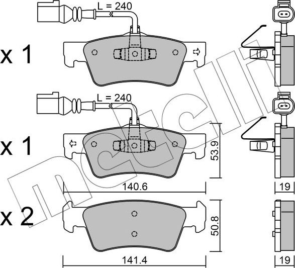 Тормозные колодки Metelli. Артикул 22-0661-0