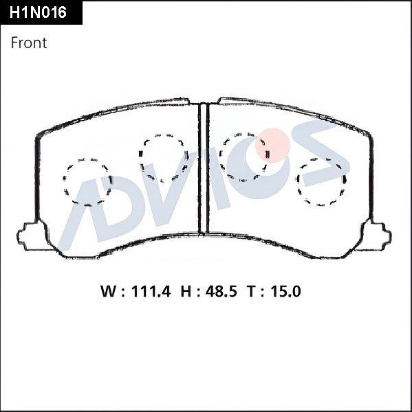 Тормозные колодки Advics. Артикул H1N016