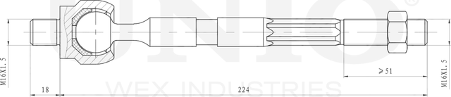 Тяга рулевая (Unio). Артикул SSP-30090