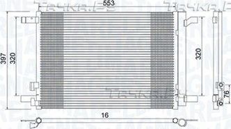 Радиатор кондиционера (конденсатор) Magneti Marelli для Audi S3 III (8V) 2012-2026. Артикул 350203964000