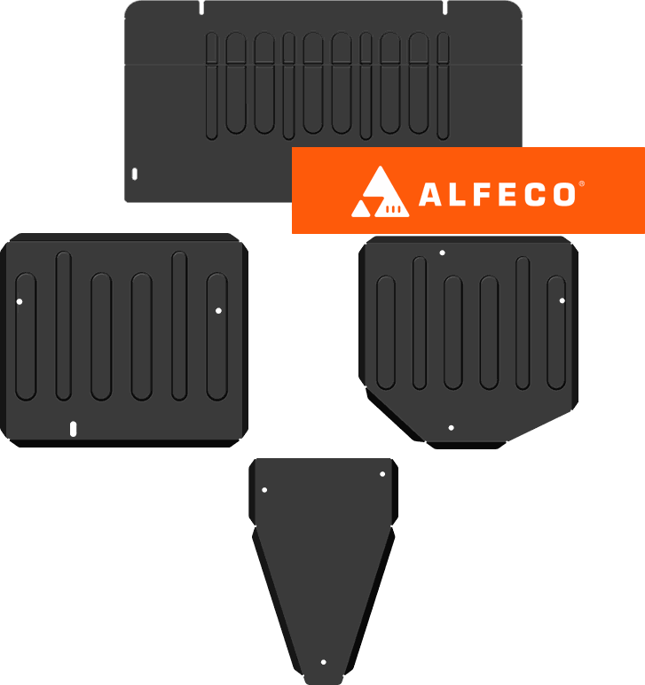 Защита Alfeco для картера, КПП, редуктора и топливных баков Haval Dargo 4WD 2022-2026. Артикул ALF.55.05