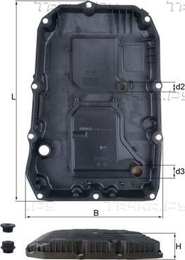 Масляный поддон картера АКПП Mahle для Mercedes-Benz GLC I (X253) 2015-2026. Артикул HX 196 KIT
