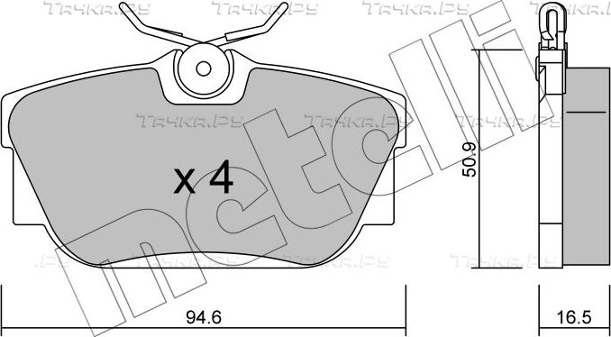 Тормозные колодки Metelli. Артикул 22-0346-0