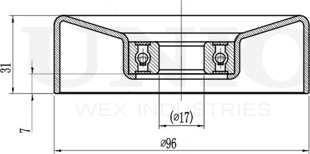 Ролик поликлинового ремня натяжной (Unio). Артикул TNS-10251