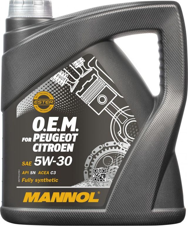 Масло моторное O.E.M. for PEUGEOT CITROEN 5W-30 (4л) (Mannol). Артикул 1065