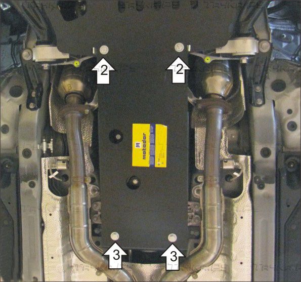 Защита Мотодор для КПП Lexus GS 300 седан 2008-2012. Артикул 15014