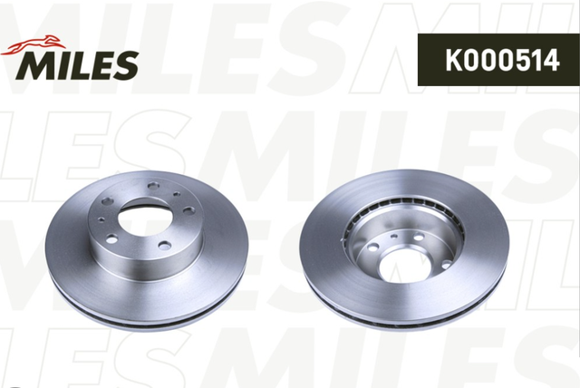 Тормозной диск Miles передний для Citroen Jumper I 1994-2006. Артикул K000514