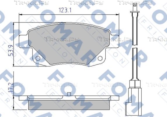 Тормозные колодки Fomar. Артикул FO 925281