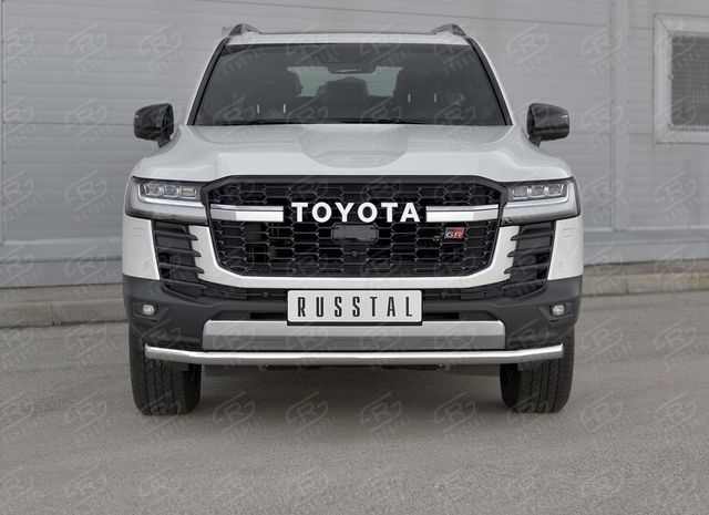 Защита RusStal переднего бампера d63 секции для Toyota Land Cruiser 300 GR Sport 2021-2026. Артикул TLCZ-003959