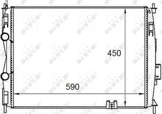 Радиатор охлаждения двигателя NRF (алюминий). Артикул 58461