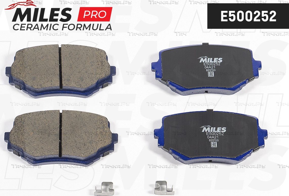 Тормозные колодки Miles (Керамика). Артикул E500252