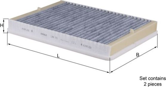 Салонный фильтр Mahle-Knecht. Артикул LAK 73/S