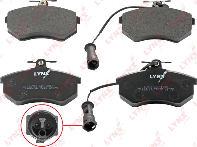 Тормозные колодки LYNXauto передние для Audi 80 IV (B3) 1986-1991. Артикул BD-1201
