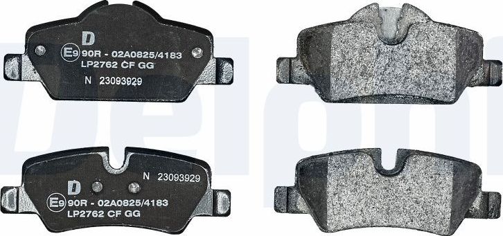 Тормозные колодки Delphi (Low-Metallic). Артикул LP2762