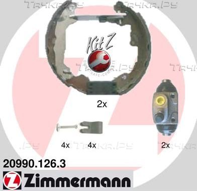 Тормозные колодки Zimmermann KIT Z. Артикул 20990.126.3