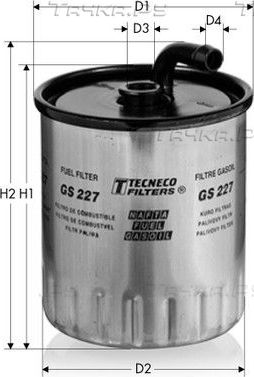 Топливный фильтр  Tecneco Filters. Артикул GS227