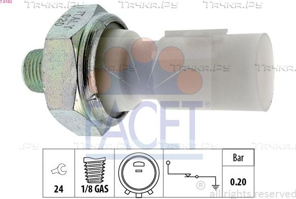 Датчик давления масла Facet Made in Italy - OE Equivalent для Kia Picanto II 2011-2017. Артикул 7.0182