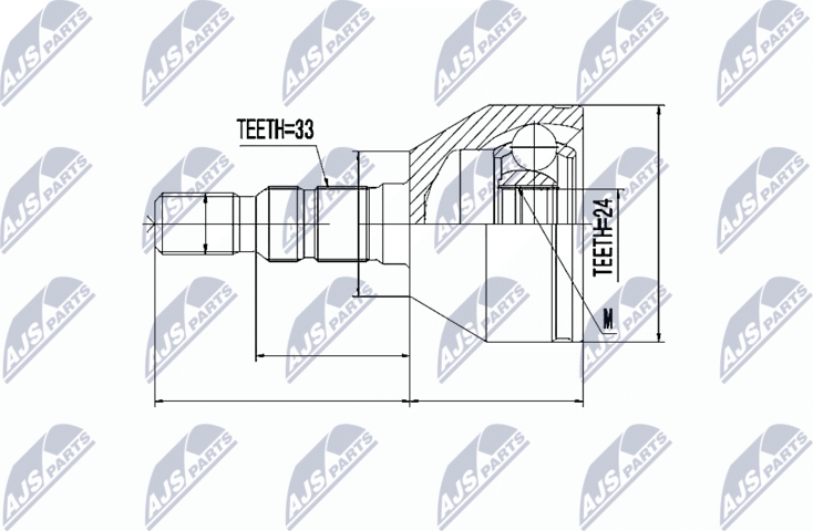 Шрус внутренний (граната) NTY. Артикул NPZ-PL-025