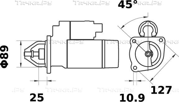 Стартер Mahle для Renault Midlum 2000-2013. Артикул MS 331