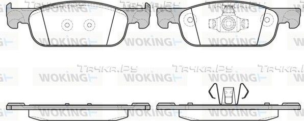 Тормозные колодки Woking передние для Renault Logan II 2013-2026. Артикул P16183.00