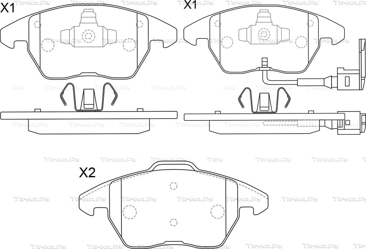 Тормозные колодки NiBK передние для Audi Q3 I (8U) 2011-2018. Артикул PN0348W