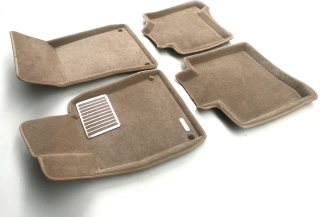 Коврики текстильные Euromat 3D Lux для салона Mercedes-Benz S-Класс W222 2014-2026 Бежевые. Артикул EM3D-003515T