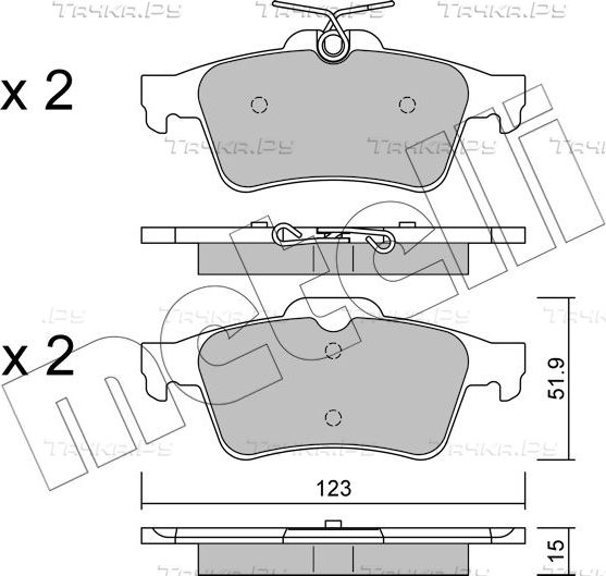 Тормозные колодки Metelli. Артикул 22-0337-3