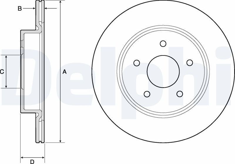 Тормозной диск Delphi. Артикул BG4779C