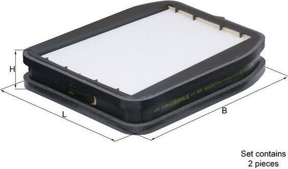 Салонный фильтр Mahle. Артикул LA 455/S