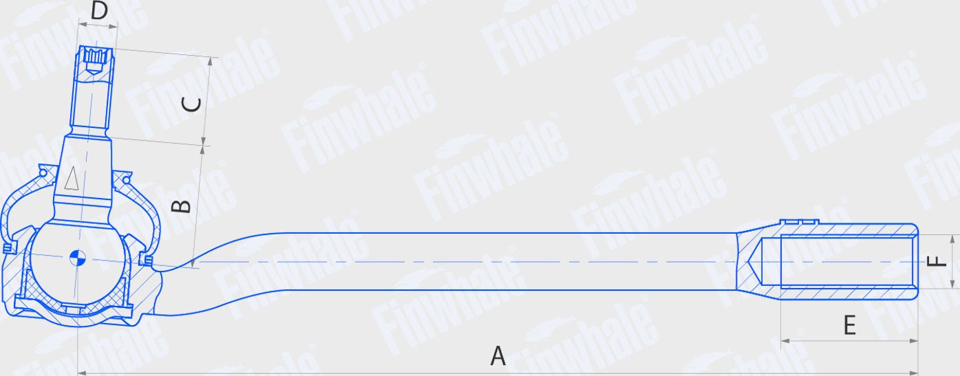 Наконечник рулевой тяги Finwhale. Артикул TRE723