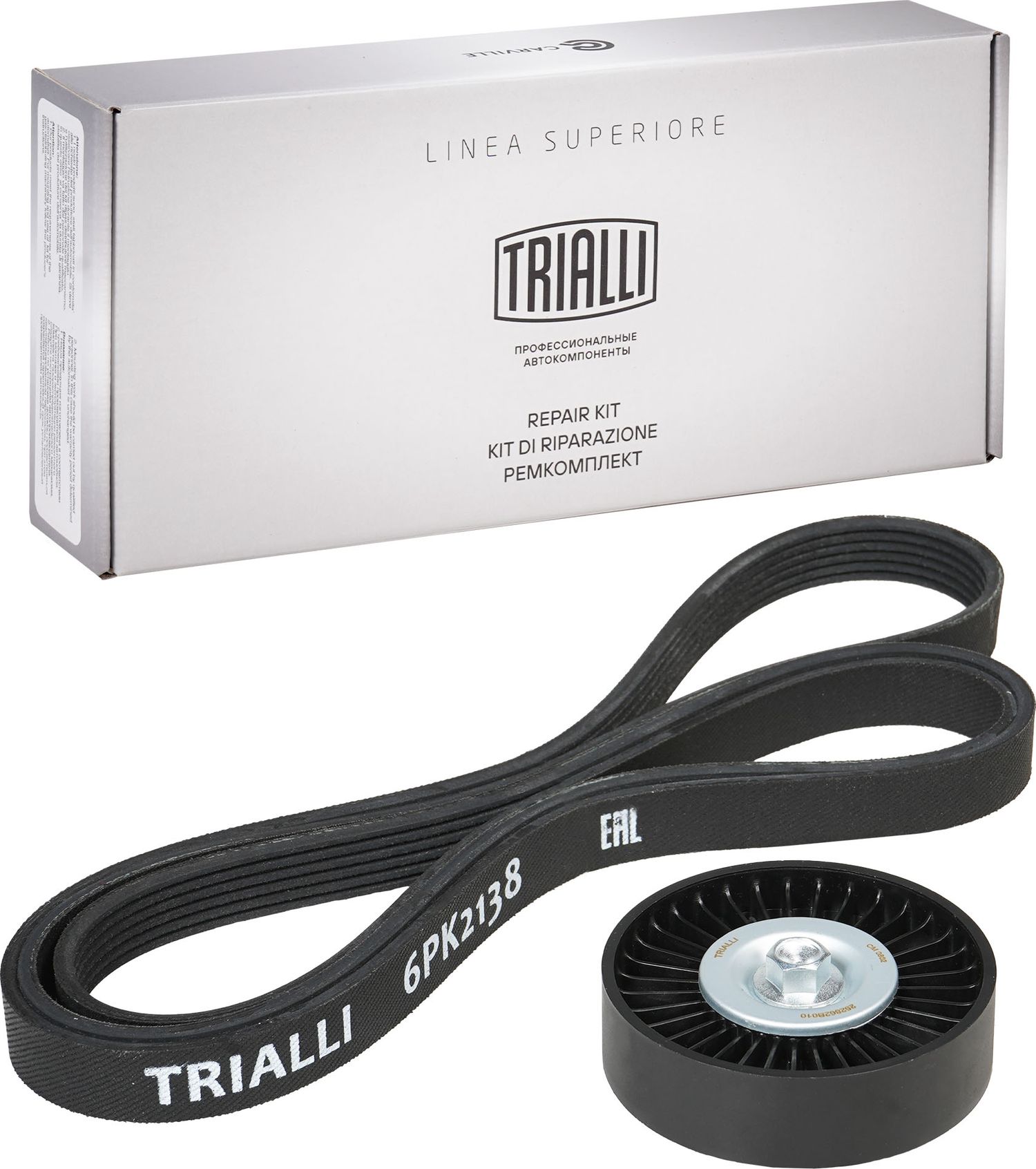 Приводной ремень поликлиновой с роликами (комплект) Trialli. Артикул GD 703