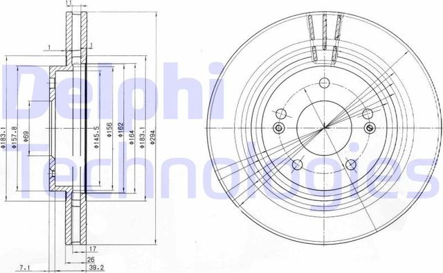 Тормозной диск Delphi. Артикул BG3860
