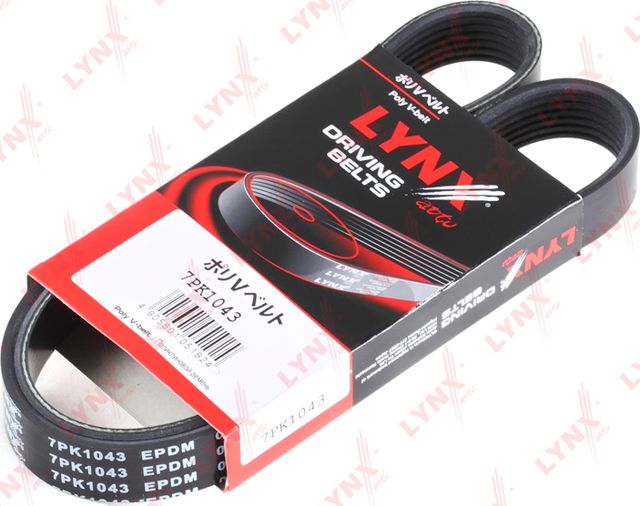 Приводной ремень поликлиновой LYNXauto. Артикул 7PK1043