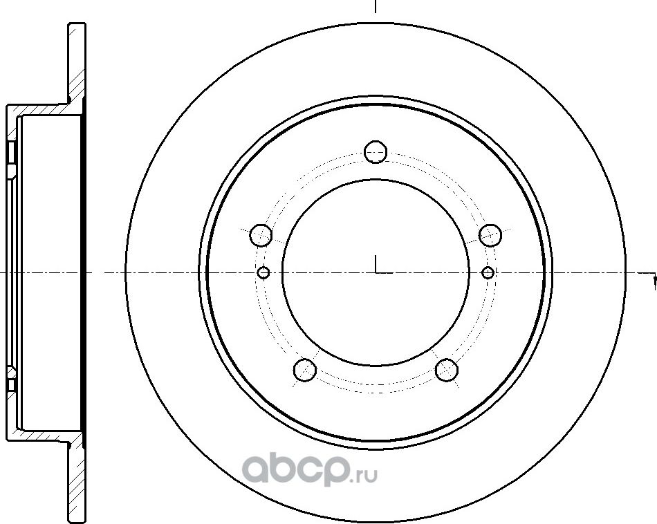 Диск тормозной (G-Brake). Артикул GR01904