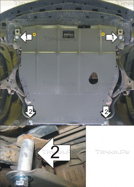 Защита Мотодор для двигателя, КПП Honda Civic VII 2001-2005. Артикул 00810