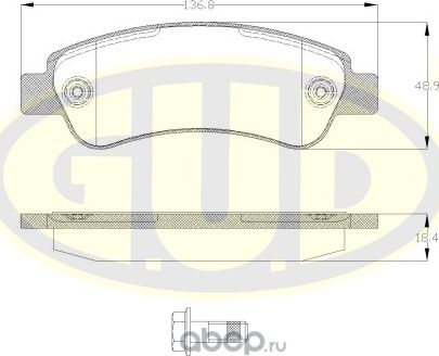 Тормозные колодки G.U.D.. Артикул GBP123800