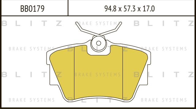 Колодки тормозные OPEL VIVARO 01- задн. (Blitz). Артикул BB0179