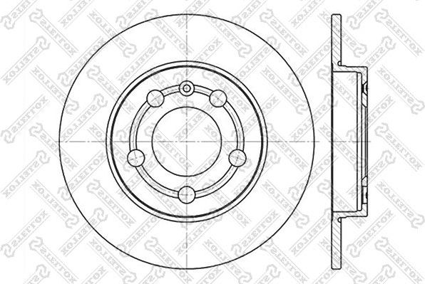 Тормозной диск Stellox задний для Audi TT I (8N) 1998-2006. Артикул 6020-4779-SX